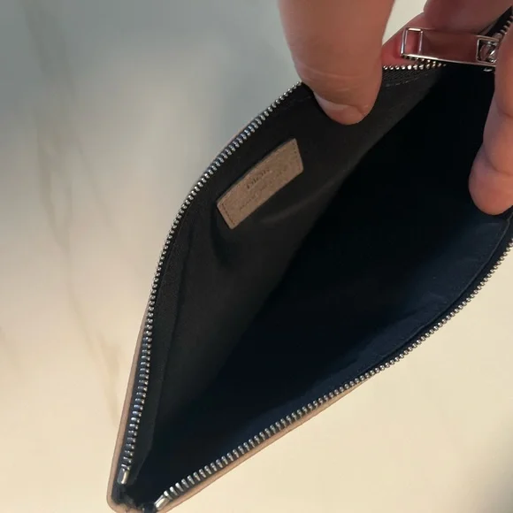 Christian Dior - CD leather envelope pouch